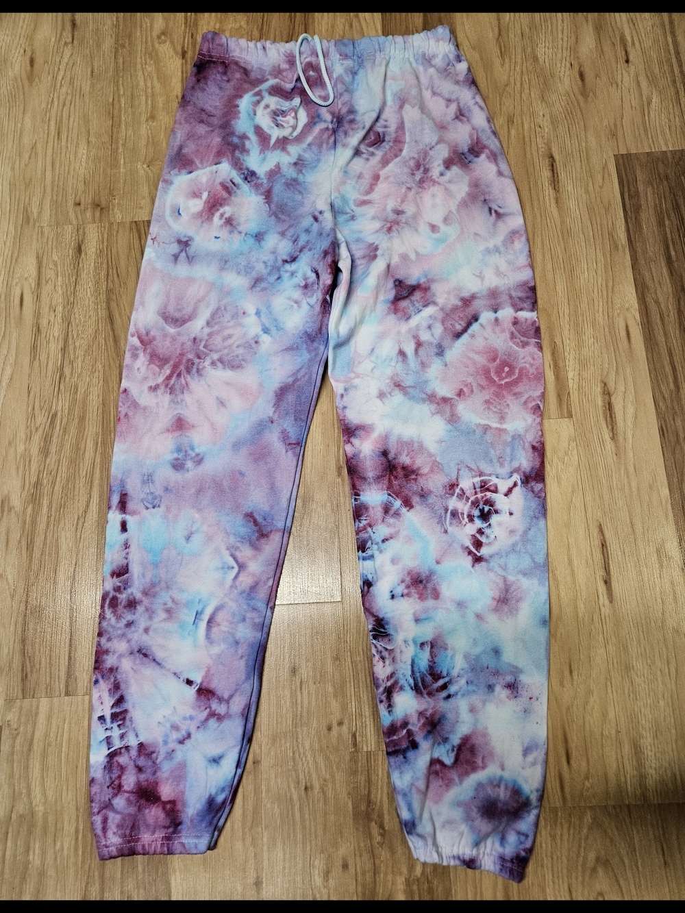 🔮 1-of-1 AMETHYST GEODE MANDALA JOGGERS 🔮Incredible custom ice dyed sweatpants